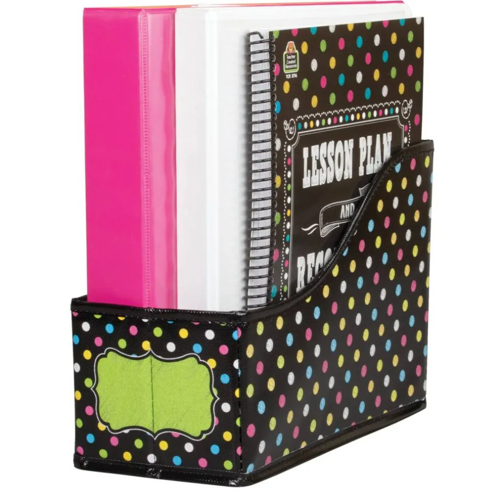 Chalkboard Brights Book Bin, 5"W x 8"H x 11"D