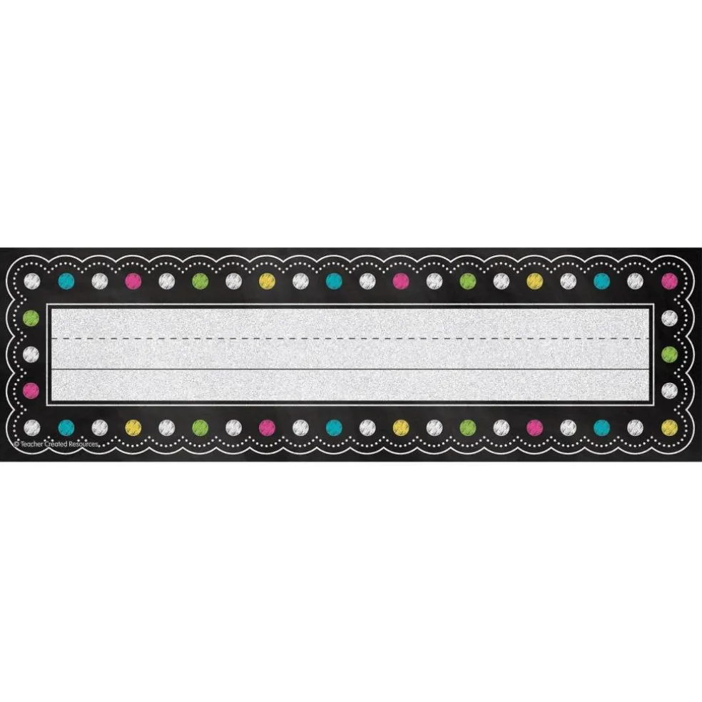 Chalkboard Brights Flat Name Plates