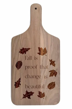 17" Change Is Beautiful Walnut Paddle Cutting Board