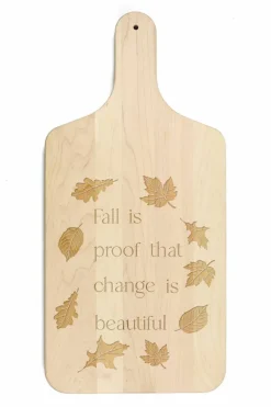 17" Change Is Beauty Maple Paddle Cutting Board