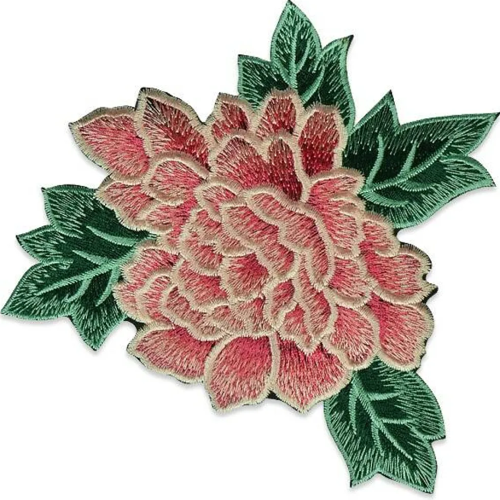 Chante Iron On Embroidered Flower Applique/Patch Patch