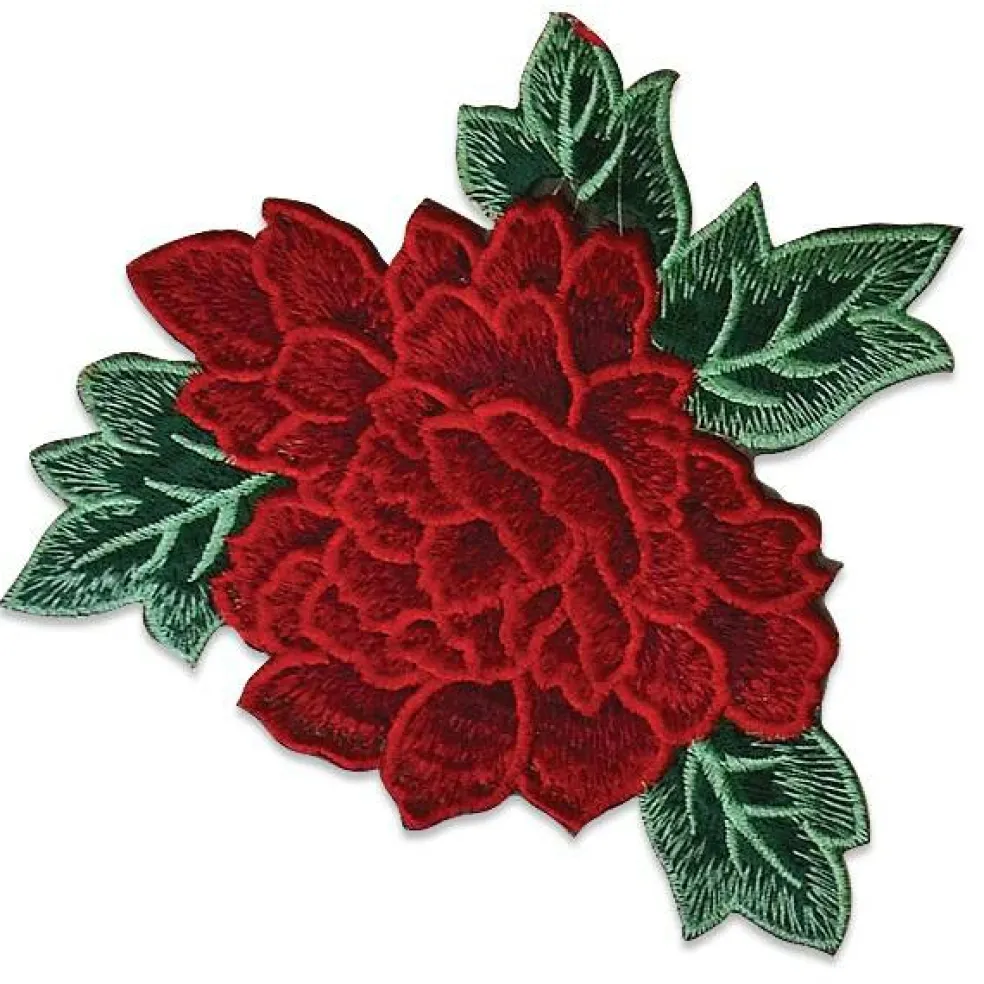 Chante Iron On Embroidered Flower Applique/Patch Patch