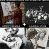 Charcoal Pencils for Drawing, Set of 22