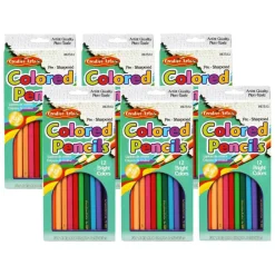 Charles Leonard Pre-Sharpened Colored Pencils, 6 Packs of 12