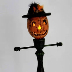 Charles Mcclenning 14.5 Inch Larry The Lamp Post Halloween Figurine , Lightweight Halloween Decor Halloween