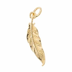 Charmalong™ 14K Gold Plated Feather Charm by Bead Landing™