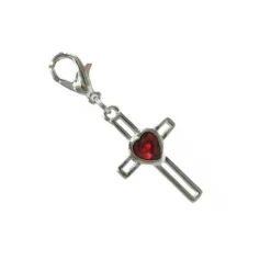 Charmalong™ Red Heart & Cross Charm by Bead Landing™