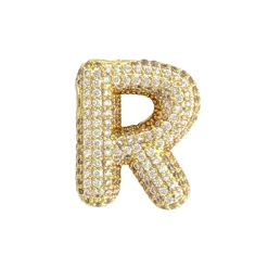Charmed Bar Crystal-Studded Gold Letter Charm by Bead Landing™