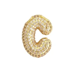 Charmed Bar Crystal-Studded Gold Letter Charm by Bead Landing™