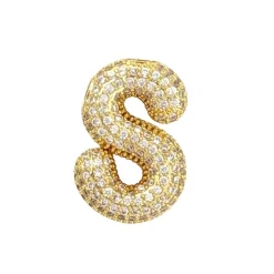 Charmed Bar Crystal-Studded Gold Letter Charm by Bead Landing™
