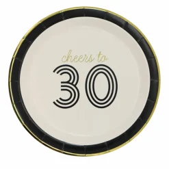 7" Cheers to 30 Paper Dinner Plates, 8ct. by Celebrate Itâ„¢
