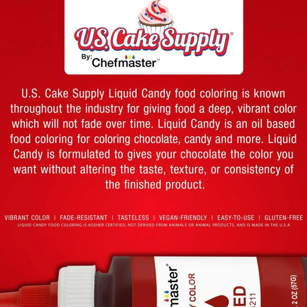 Chefmaster 2-Ounce Liquid Candy Color 8 Color Kit
