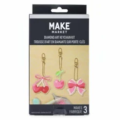 Cherries & Bows Diamond Art Keychain Kit by Make Market®