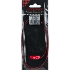 ChiaoGoo Red Lace 40" Stainless Circular Knitting Needles - Sizes US 0/2mm to 17 / 12.75mm