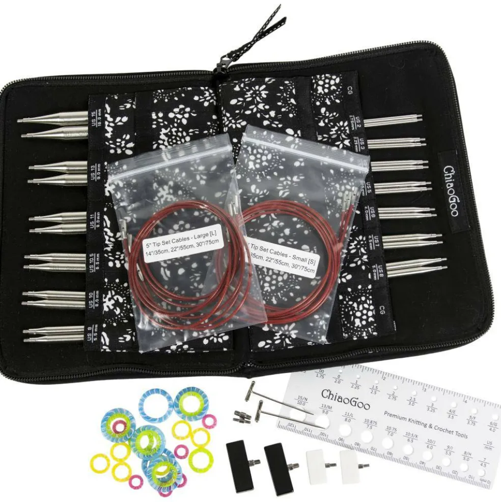 ChiaoGoo TWIST Red Lace Interchangeable 5" Tip Set - Complete - US 2-15 (2.75-10mm)