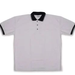 Christmas Central Men's White Knit Pullover Golf Polo Shirt - Medium