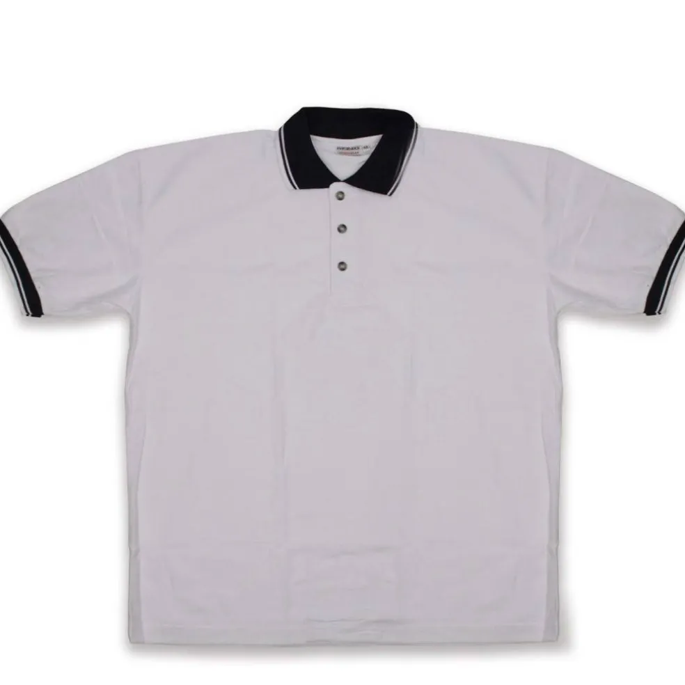 Christmas Central Men's White Knit Pullover Golf Polo Shirt - Small