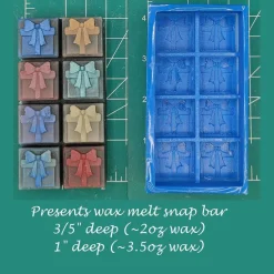 Christmas Presents Wax Melt Snap Bar Silicone Mold