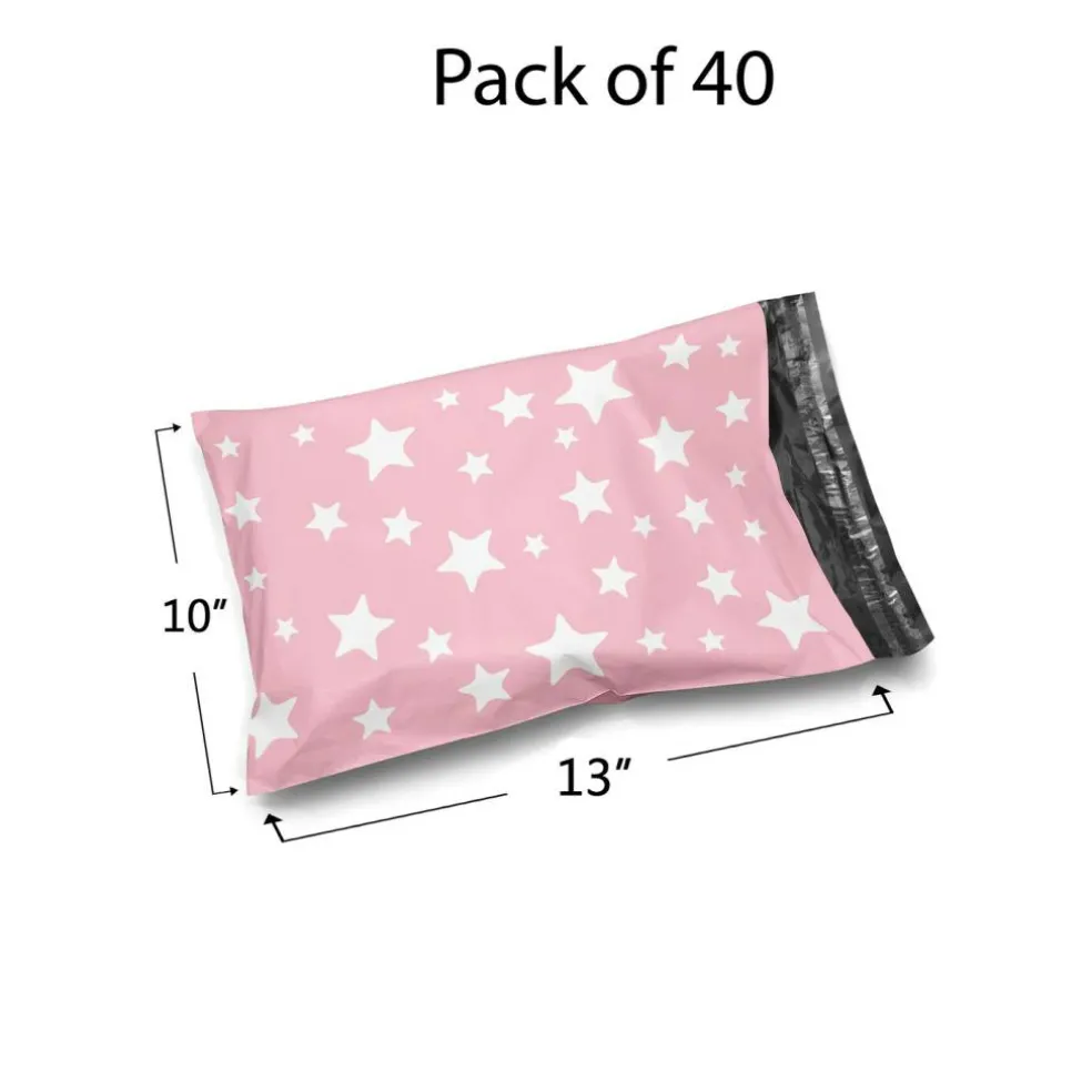 Christmas Snowflake Red Poly Mailer Envelopes 10x13" 2 Mil