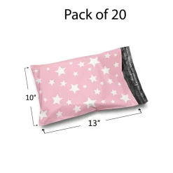 Christmas Snowflake Red Poly Mailer Envelopes 10x13