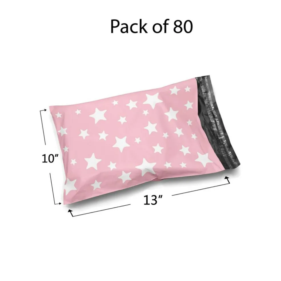 Christmas Snowflake Red Poly Mailer Envelopes 10x13" 2 Mil