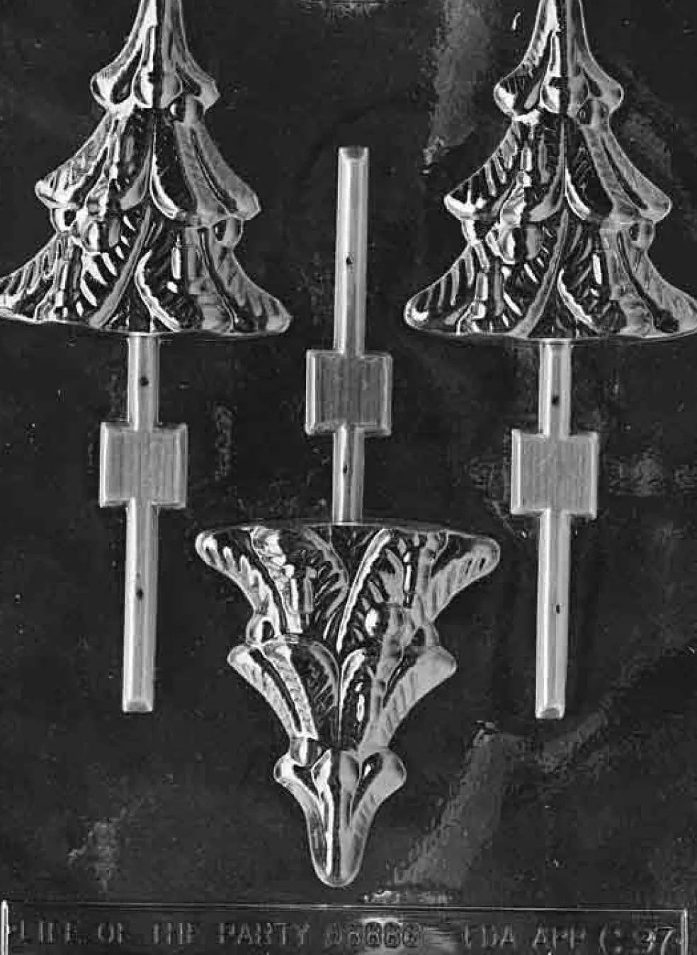Christmas Tree Lollipop Mold 3 Cavity