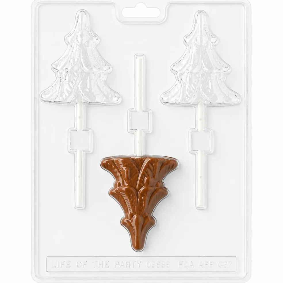 Christmas Tree Lollipop Mold 3 Cavity