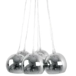 Chrome Finish 7 Globe Big Bundle Pendant Light