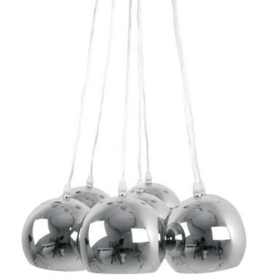 Chrome Finish 7 Globe Big Bundle Pendant Light
