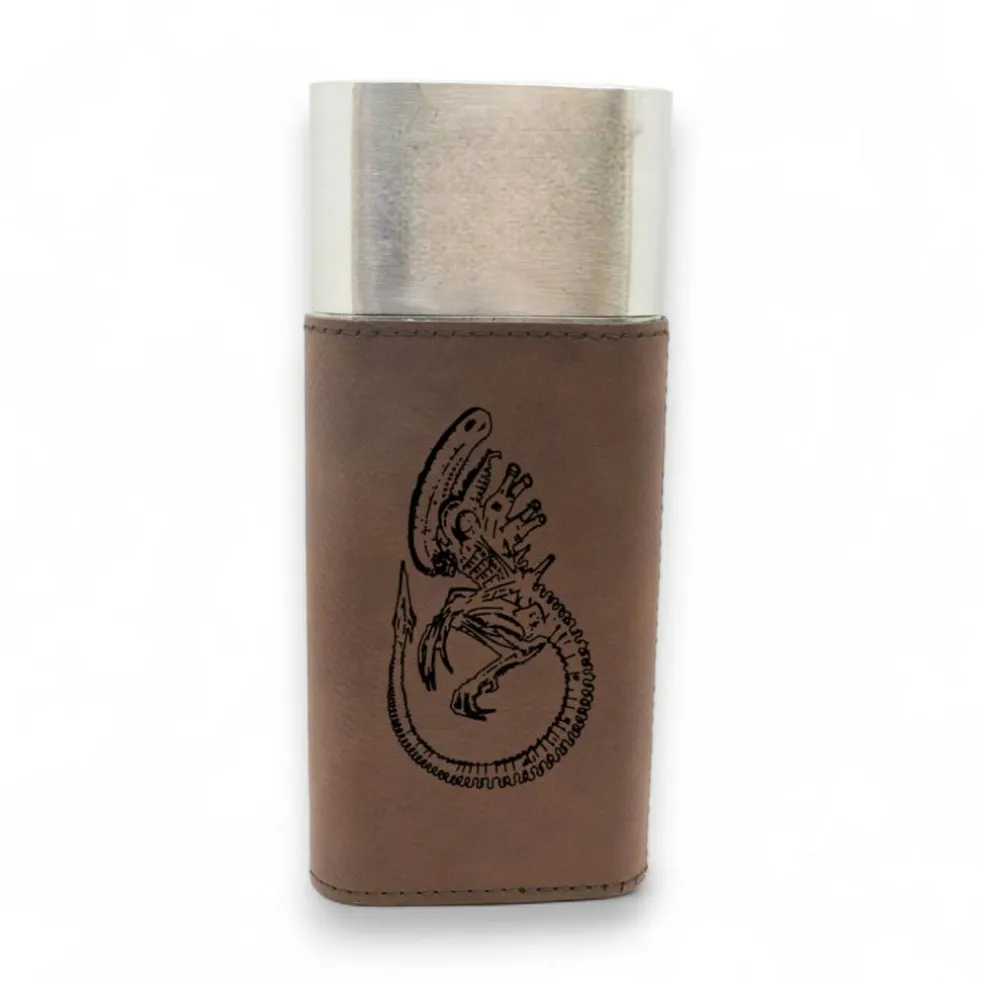 Cigar Case with Cutter - Alien Fossil Leather