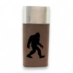 Cigar Case with Cutter - Bigfoot Sasquatch - Leather