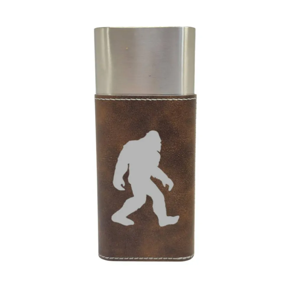 Cigar Case with Cutter - Bigfoot Sasquatch - Leather