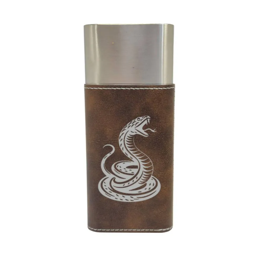 Cigar Case with Cutter - Coiled Snake - Leather