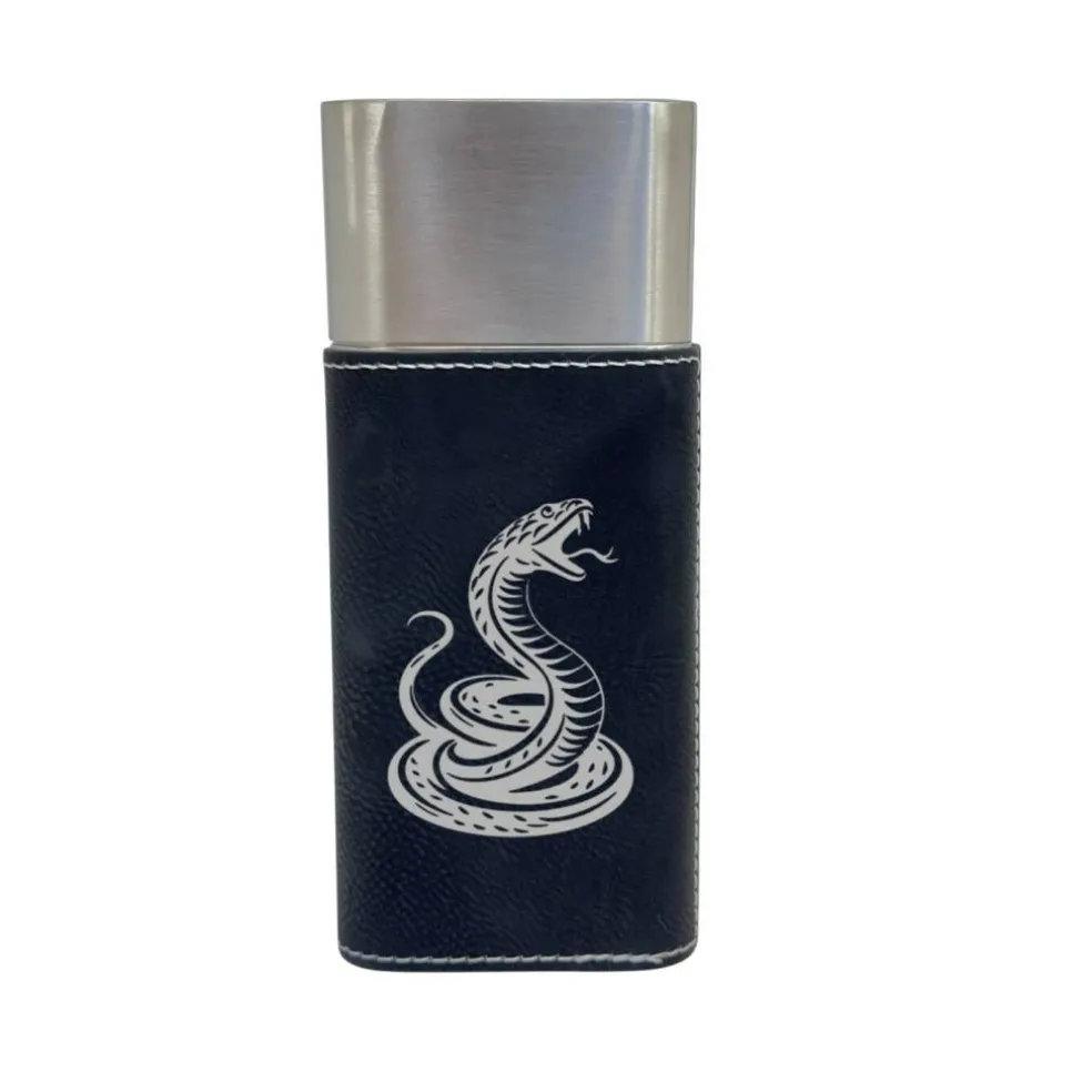 Cigar Case with Cutter - Coiled Snake - Leather