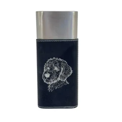 Cigar Case with Cutter - Golden Doodle - Leather