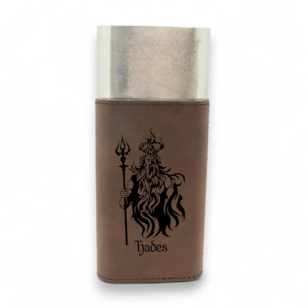 Cigar Case with Cutter - Hades God of the Underworld - Leather