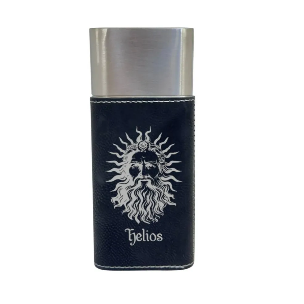 Cigar Case with Cutter - Helios God of the Sun - Leather