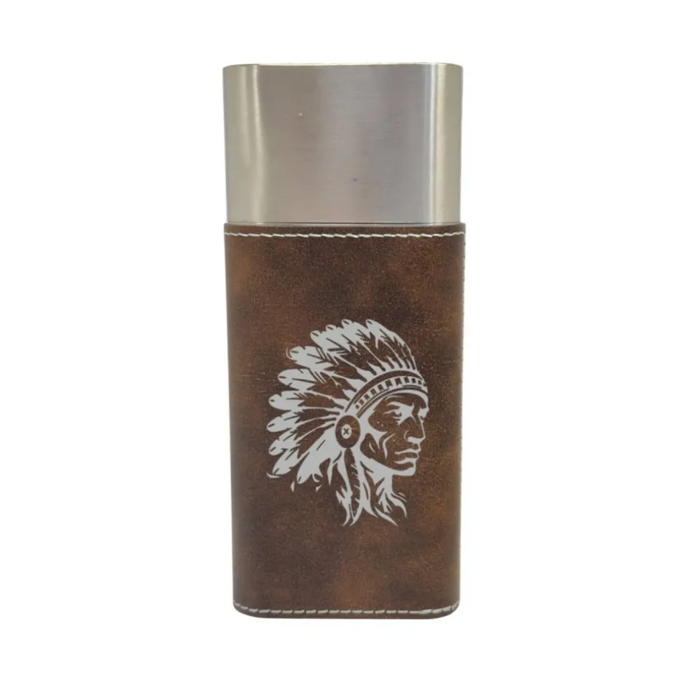 Cigar Case with Cutter - Indian Chief - Leather