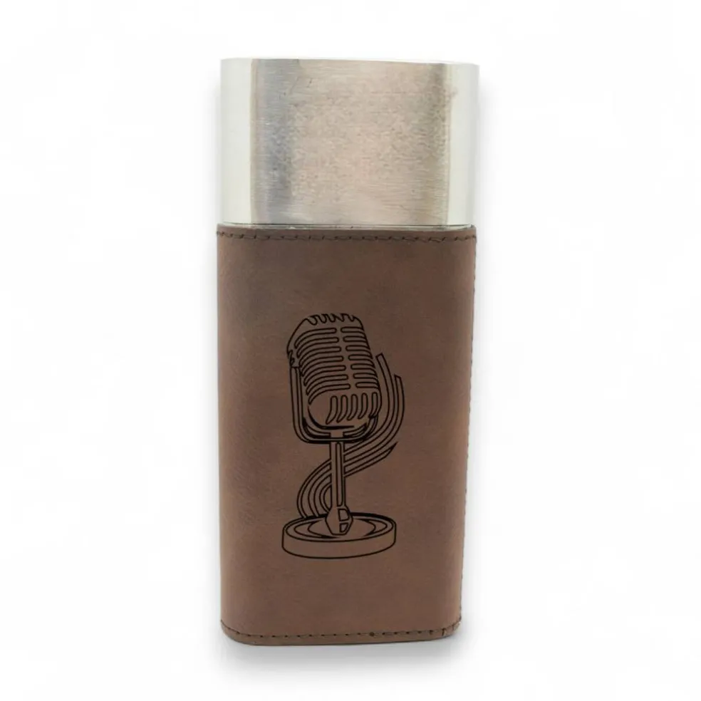 Cigar Case with Cutter - Microphone - Leather