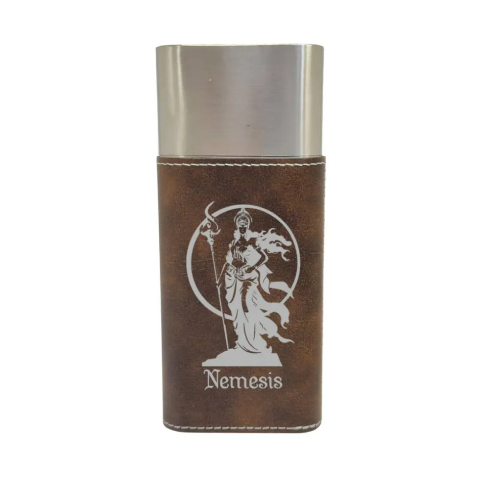 Cigar Case with Cutter - Nemesis Goddess of Revenge - Leather