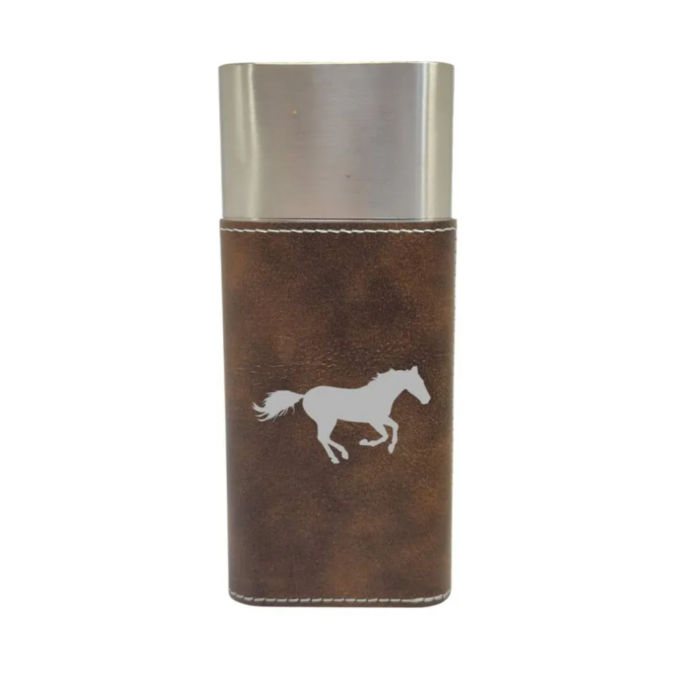 Cigar Case with Cutter - Running Horse - Leather