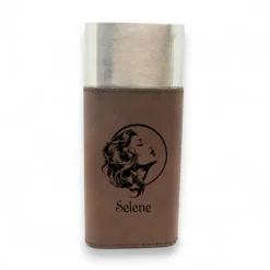 Cigar Case with Cutter - Selene Goddess of the Moon - Leather