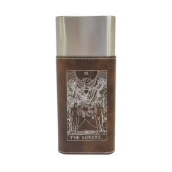 Cigar Case with Cutter - The Lovers Tarot Card - Leather