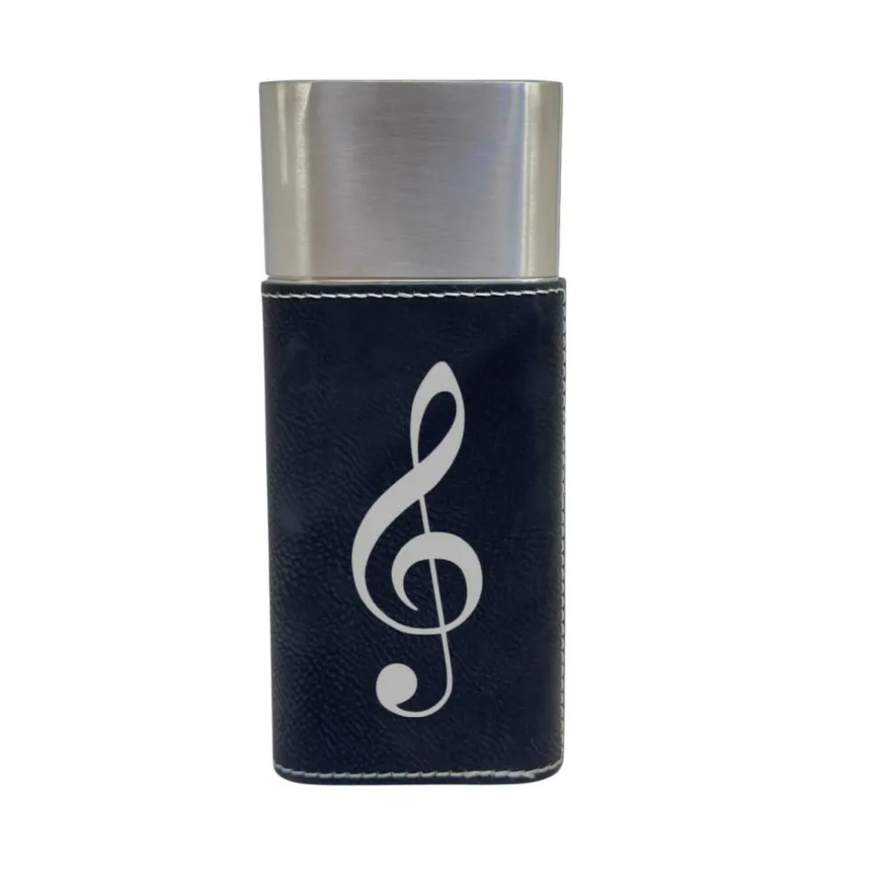 Cigar Case with Cutter - Treble Clef note - Leather