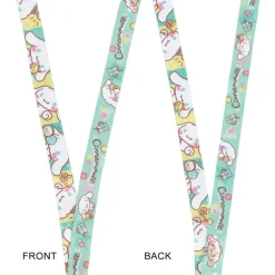 Cinnamaroll Snack Time Theme 22-inch Lanyard with Clear ID Sleeve and Rubber Charm