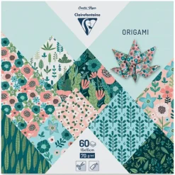 Clairefontaine Origami Paper - Herbarium, 5.9" x 5.9", Pkg of 60