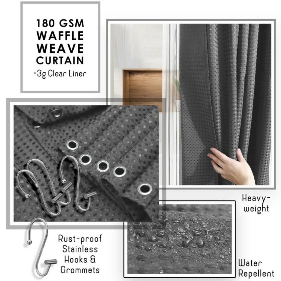 Clara Clark Bamboo Bathroom Accessories Set
