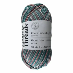Classic Cotton Big Ball™ Ombre Yarn by Loops & Threads®