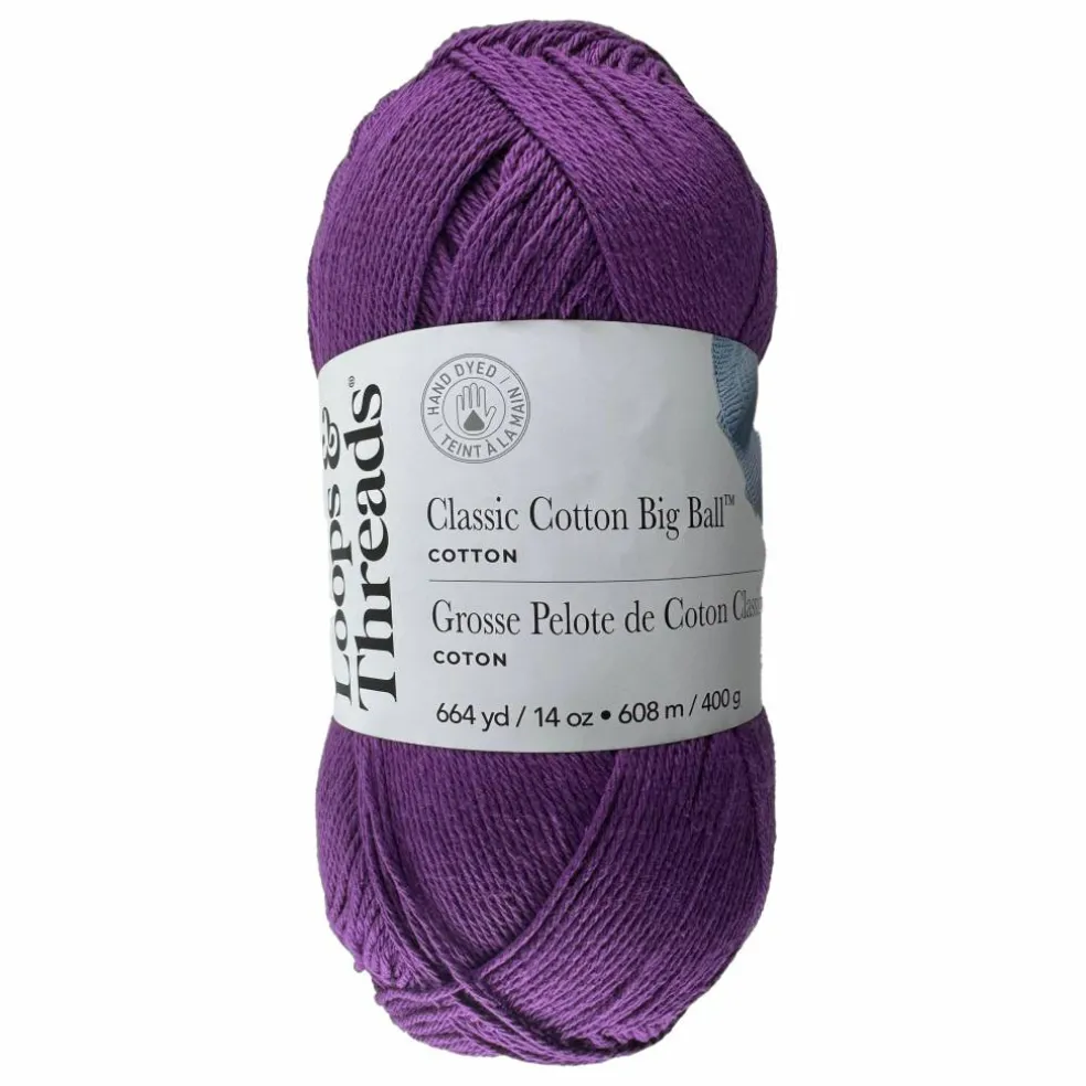 Classic Cotton Big Ball™ Solid Yarn by Loops & Threads®