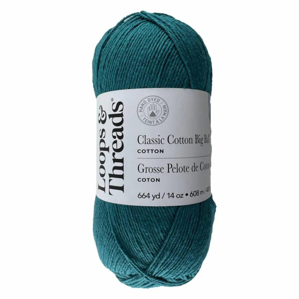 Classic Cotton Big Ball™ Solid Yarn by Loops & Threads®